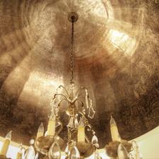 Silver and gold frottage dome ceiling design